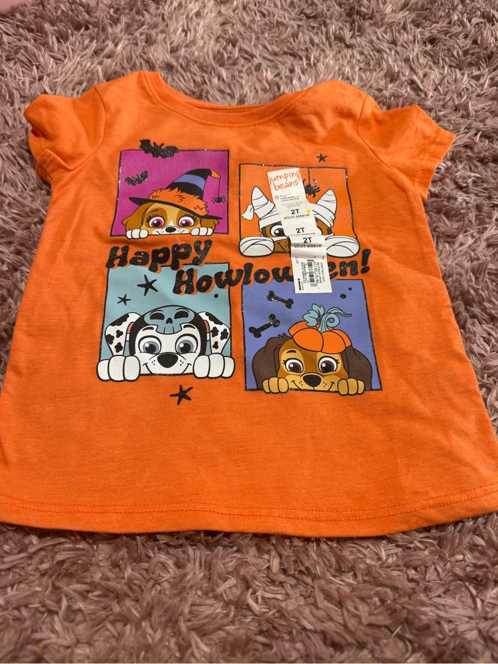 jumping beans Orange Halloween Puppy Graphic Tee
